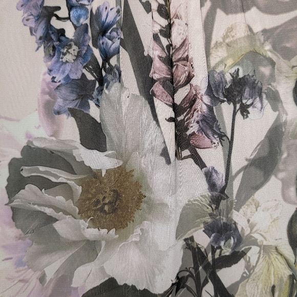 Ted BAKER BABY PINK KALIMA TORCHLIT FLORAL BLOUSE TOP SIZE 2 - Picture 8 of 17